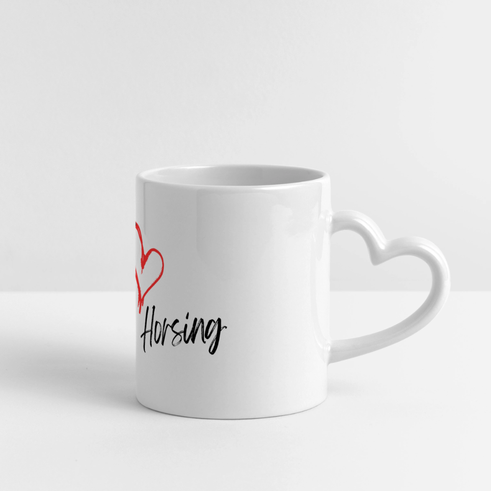 ILove HobbyHorsing Tasse mit Herzhenkel - Weiß