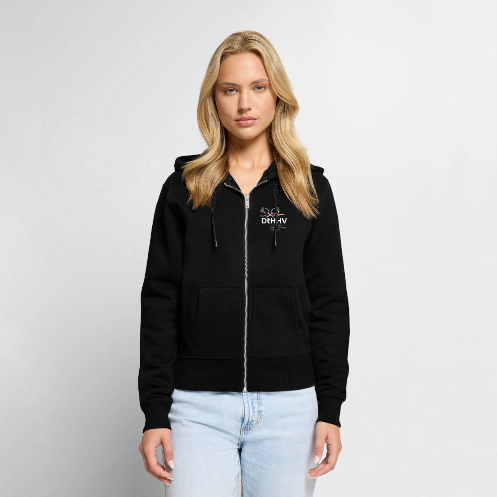 White Edition Frauen Premium Kapuzenjacke - Schwarz