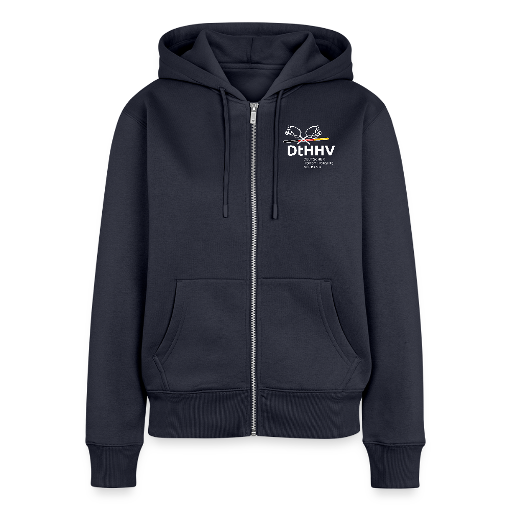 White Edition Frauen Premium Kapuzenjacke - Navy