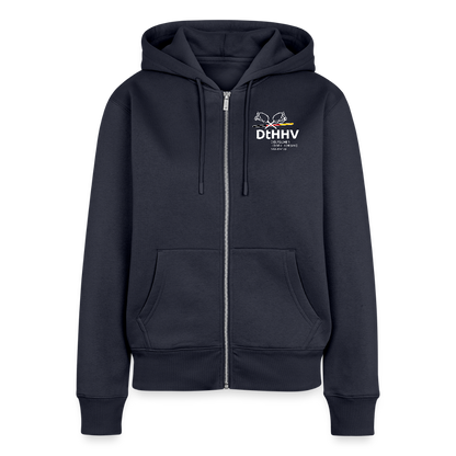 White Edition Frauen Premium Kapuzenjacke - Navy