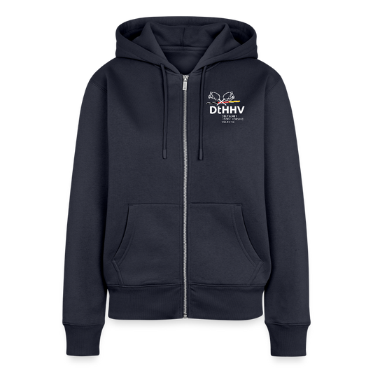 White Edition Frauen Premium Kapuzenjacke - Navy