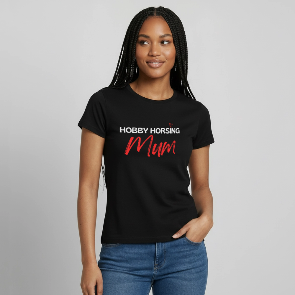 ILove HobbyHorsing Mum T-Shirt - Schwarz