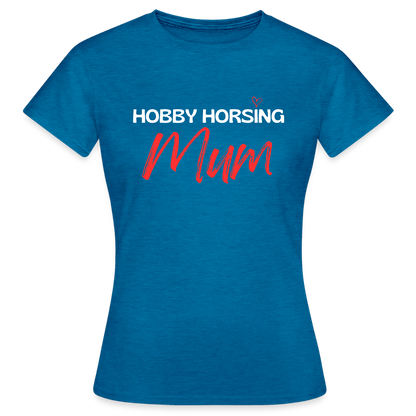 ILove HobbyHorsing Mum T-Shirt - Antikblaues Saphir meliert