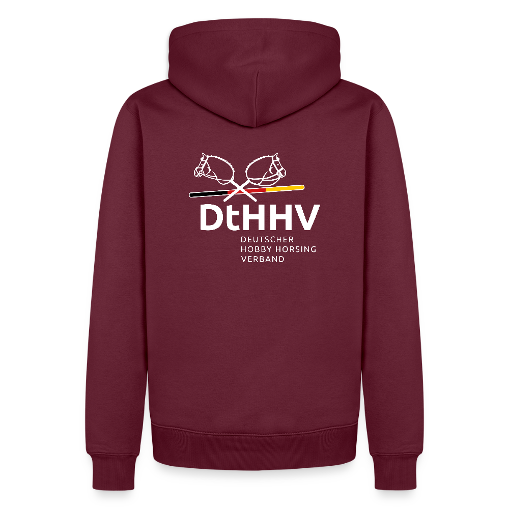 White Edition Männer Premium Hoodie - Burgunderrot