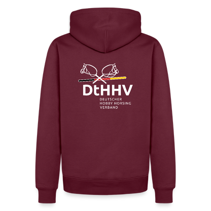 White Edition Männer Premium Hoodie - Burgunderrot