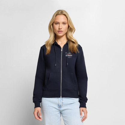 White Edition Frauen Premium Kapuzenjacke - Navy