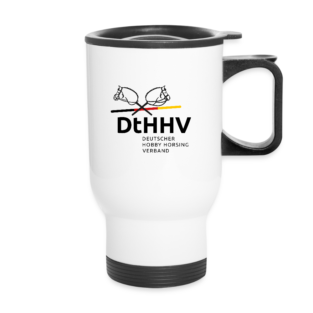 Thermobecher mit Tragegriff - Weiß