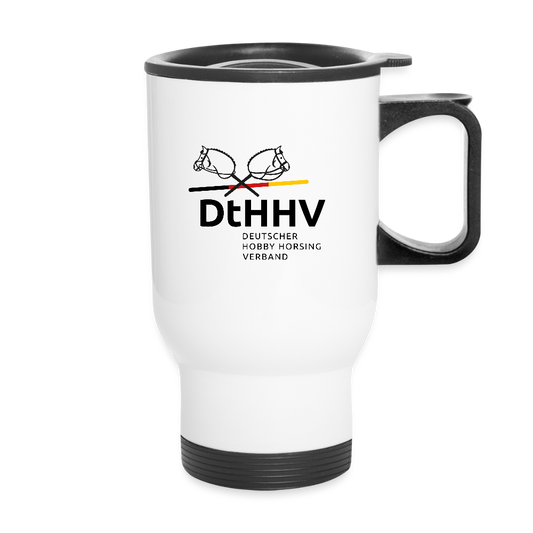 Thermobecher mit Tragegriff - Weiß