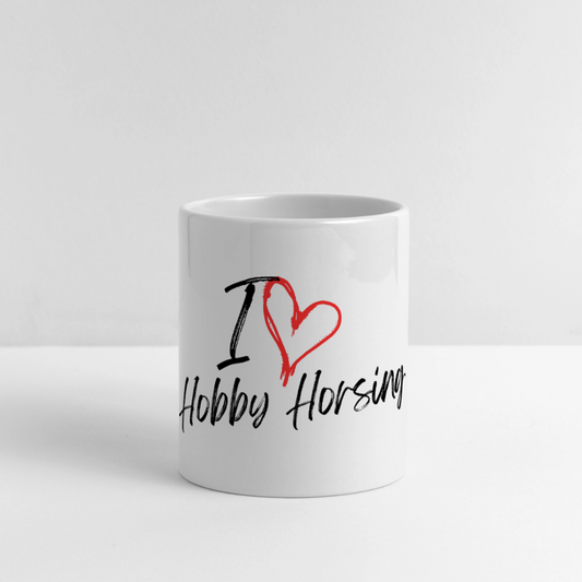 ILove HobbyHorsing Tasse mit Herzhenkel - Weiß