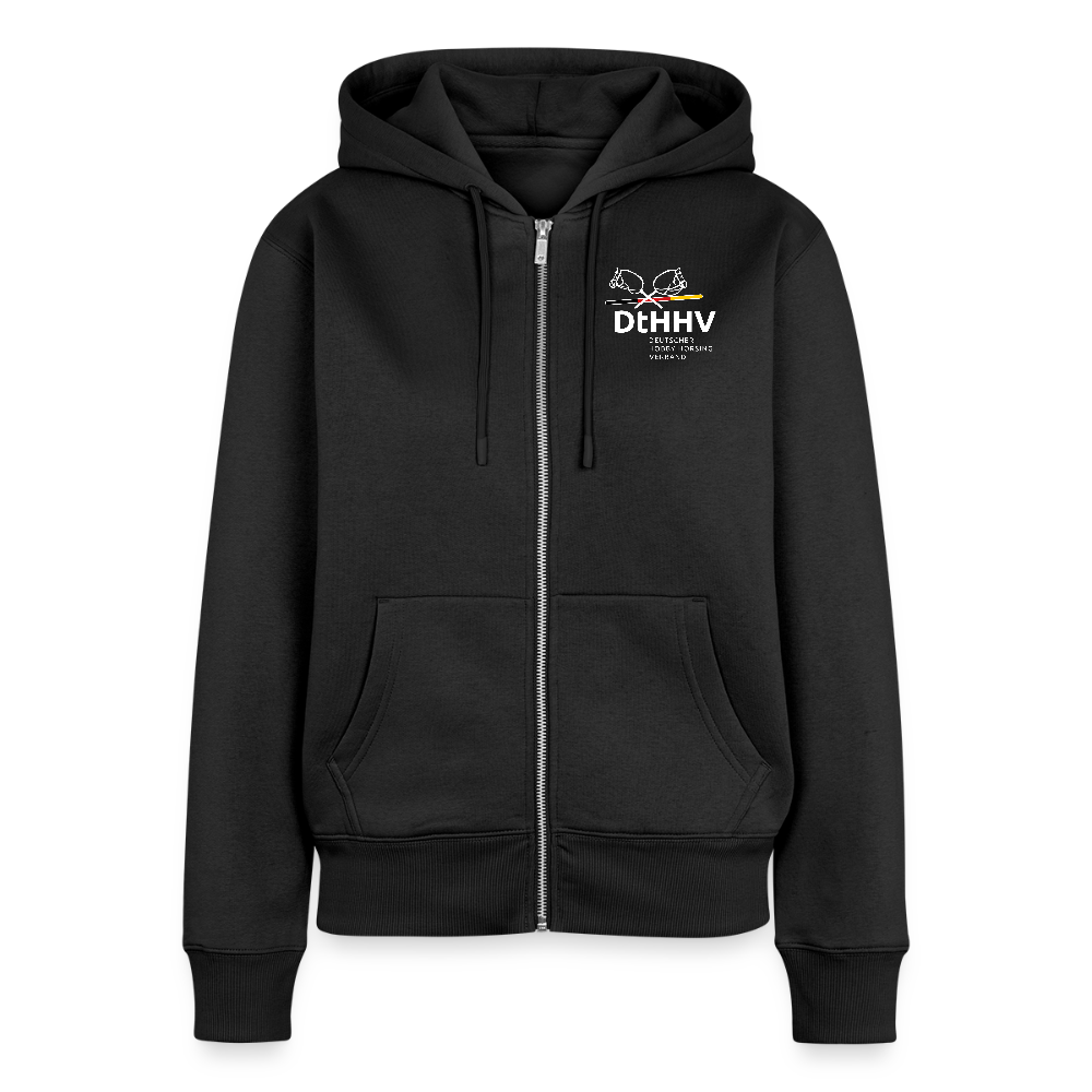 White Edition Frauen Premium Kapuzenjacke - Schwarz